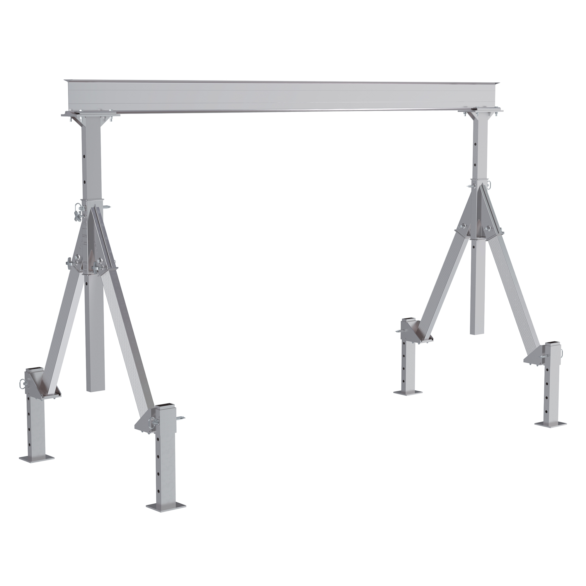 Vestil Adjustable Height Aluminum Gantry Crane - 12ft. x 8ft., 2000-Lb. Capacity, Corrosion-Resistant, Model# AHA-2-12-8-ALO